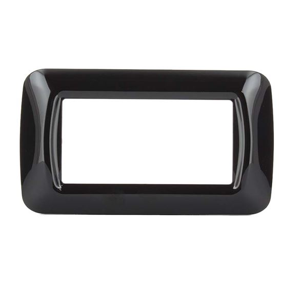 Immagine di PLACCA 4 MODULI SYSTEM TOP NERA