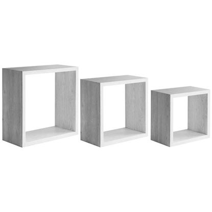 Immagine di CUBOTTO INCUBO, IN FIBRA DI LEGNO, PORTATA 10 KG, SET 3 PEZZI, 35XH35X15,5 / 30XH30X15,5 / 25XH25X15,5 CM, ROVERE IMPERIALE