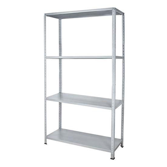 Immagine di SCAFFALE IN KIT 4 RIPIANI, 90X40XH170 CM, PORTATA 50 KG A RIPIANO, MONTAGGIO A BULLONI