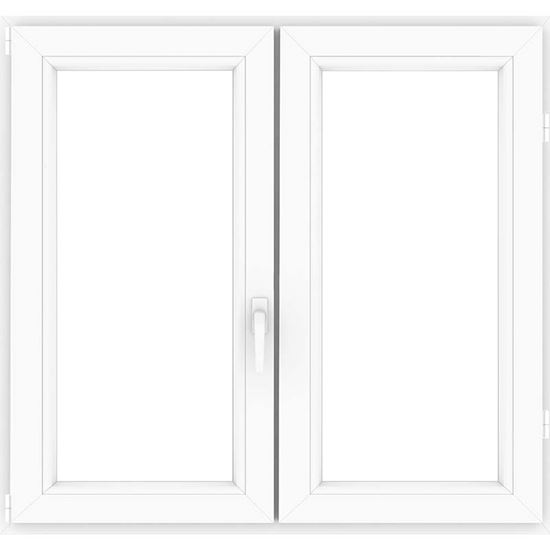 Immagine di FINESTRA PVC 120X140 CM BIANCA 6 CAMERE, 2 ANTE, BATTENTE, DOPPIO VETRO