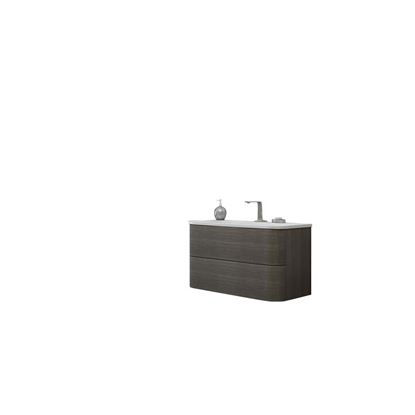 Immagine di BASE SOSPESA ANGIE 100 CM, 2 CASSETTI, SOFT CLOSE PUSH, 100X46XH55 CM, COLORE BIANCO LUCIDO