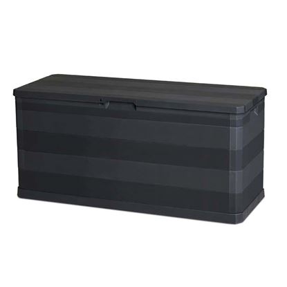 Immagine di BAULE MULTIUSO ELEGANCE LINE, IN RESINA, NERO, 117X45XH56 CM, CAPACITÀ 280 LT