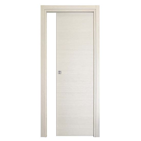 Immagine di PORTA AGATA REVERSIBILE COLOR ACERO NEVE, SCORREVOLE, 80X210 CM