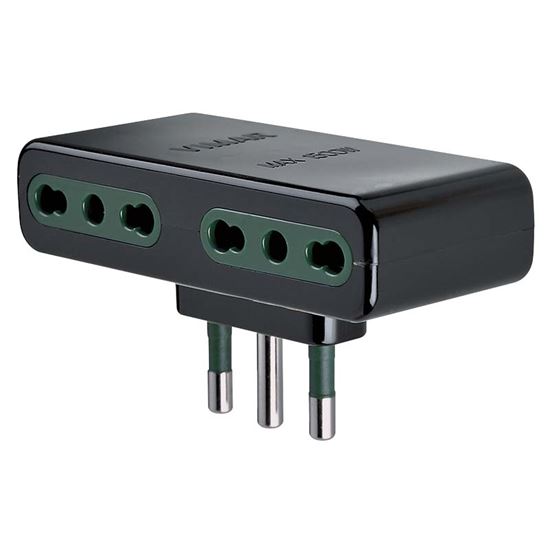 Immagine di ADATTATORE MULTIPRESA 10A 4 PRESE, COLORE NERO