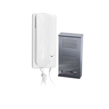 Immagine di KIT CITOFONO AUDIO 2 FILI SCS, POSTO ESTERNO ALLUMINIO, TASTO APRIPORTA, VOLUME SUONERIA REGOLABILE