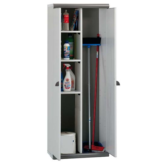Immagine di ARMADIO ALTO 2 ANTE PORTASCOPE, IN RESINA, GRIGIO, 63X39X169 CM