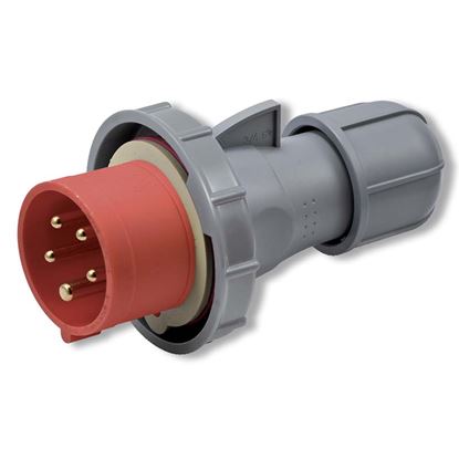 Immagine di SPINA INDUSTRIALE DRITTA 32A, 3P+T+N, 6H, COLORE ROSSO, IP44, 380-415V