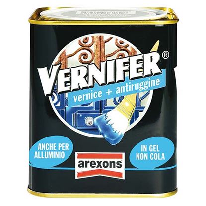 Immagine di VERNIFER SMALTO ANTIRUGGINE, CON VERNICE DI FINITURA IN GEL, APPLICAZIONE DIRETTAMENTE SULLA RUGGINE, 750 ML, COLORE BIANCO