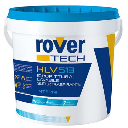 Immagine di IDROPITTURA LAVABILE ROVER TECH SUPERTRASPIRANTE ELEVATA RESISTENZA AL LAVAGGIO OTTIMA COPERTURA BIANCO 5LT