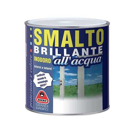 Immagine di SMALTO BRILLANTE ALL'ACQUA,  0,75 LT, COLORE CREMA