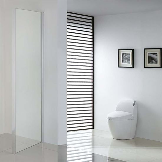 Immagine di LATO FISSO ARUBA PER PORTE, PROFILO CROMATO, CRISTALLO TRASPARENTE, 78.5X195 CM