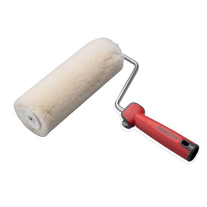 Immagine di RULLO LANA TESSUTA, GAMBO GALVANIZZATO ARGENTO, MANICO SOFT TOUCH SFILABILE, 22 CM