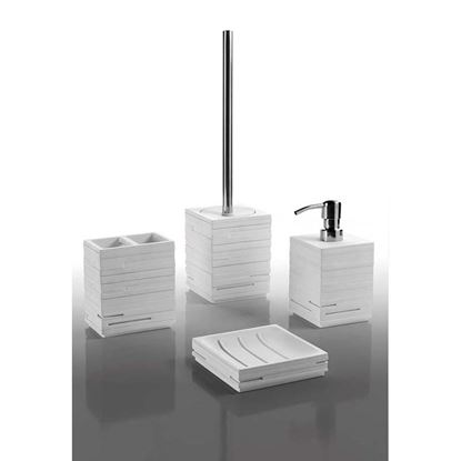 Immagine di PORTA SAPONE, QUADROTTO BIANCO, SACCHETTO