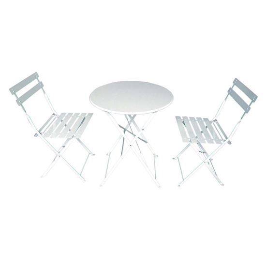 Immagine di SET BRASILIA BISTROT, TAVOLO Ø60XH71 CM, 2 SEDIE PIEGHEVOLI